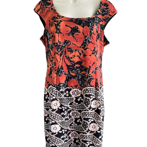 London Times - Multi Colored Midi Dress NWT SZ 14 - Picture 2 of 11